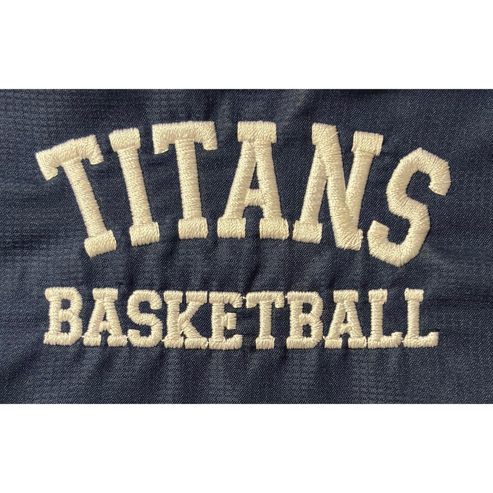 Reebok Windbreaker Jacket Mens XL Navy Blue Excellent Titans Basketball Zip Up